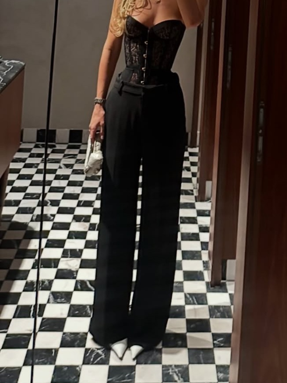 H&M Black Tailored Straight dress Pants